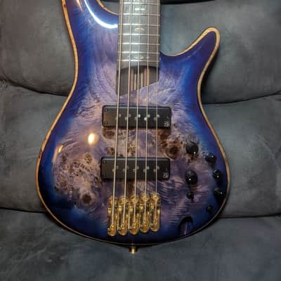 Ibanez SR2605 Premium Electric Bass Guitar, 5-String, Cerulean Blue Burst image 1