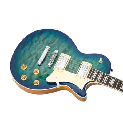 Heritage Ascent+ Collection H-150 Electric Guitar, Lake Blue Burst image 12
