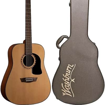 Washburn AD5K Apprentice D5 Series Dreadnought Mahogany Neck 6-String Acoustic Guitar w/Hard Case image 1