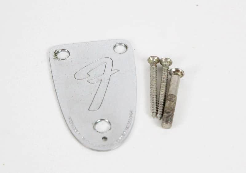 1978 Vintage Fender Precision/Jazz/Telecaster Bass NECKPLATE 3-Bolt Chrome 1970s-1980s USA image 1