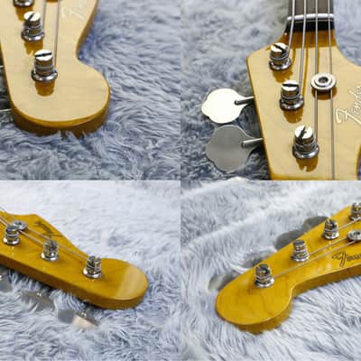 Left Handed Fender Japan '62 reissue JAZZ BASS JB62-LH ALDER body 3Tone Sunburst image 23