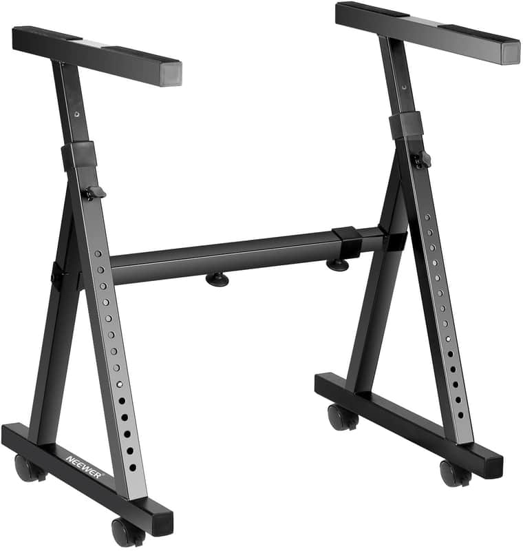 Heavy Duty Z-Style Keyboard Piano Stand with Swivel Casters image 1