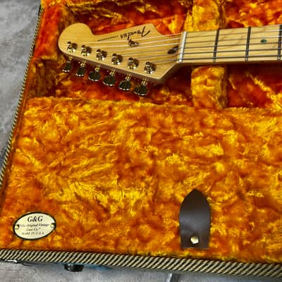 2005 Fender 50th Anniversary American Deluxe Stratocaster Sunburst image 14