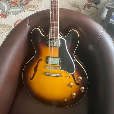 Gibson ES-335 Dot Fat Neck 2010 Antique Vintage Sunburst image 5