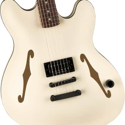 FENDER - Tom DeLonge Starcaster Rosewood Fingerboard Black Hardware Satin Olympic White - 0262370505 image 3