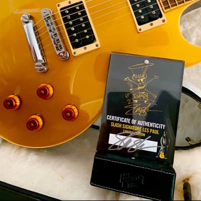 2008 1st Limited Run Gibson Slash COA hand signed by Slash Goldtop 1st run Rare image 1