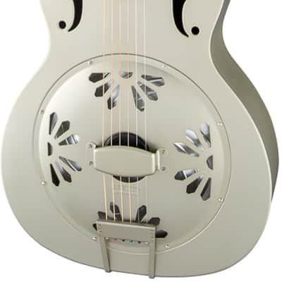 Gretsch G9201 Honey Dipper Round-Neck Brass Body Resonator Guitar - Weathered Pump House Roof image 4