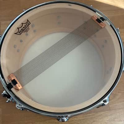 DW 5.5x14 1990s Collectors maple snare drum - Electric Turquoise image 6