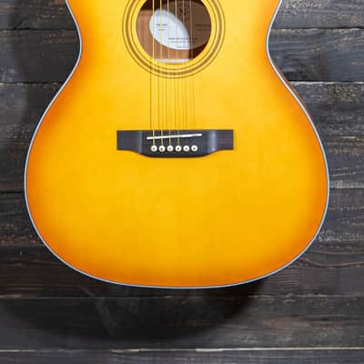 Nashville Guitar Works Edgeburst Orchestra Acoustic Guitar w/ Case image 2