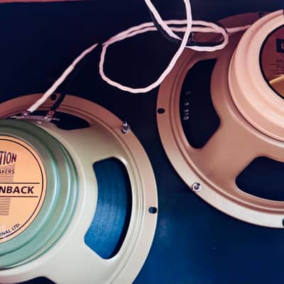 Custom 2x10 Open Back Guitar Cabinet Celestion UK Creamback + UK Greenback 60W 8Ω Evidence Audio Wiring image 3