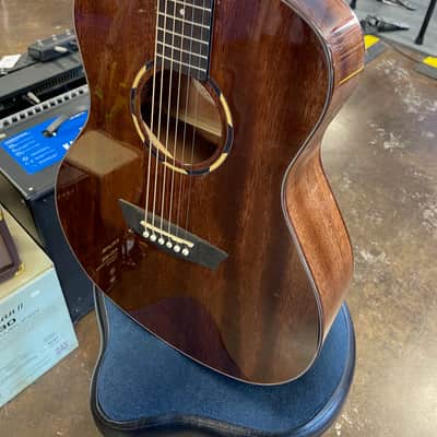 Washburn WLO12SE Woodline 10 Series All-Mahogany OM with Electronics 2010s - Natural image 1