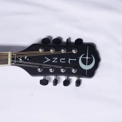 LUNA Moonbird A-style Mandolin NEW acoustic/electric Black Satin w/ Case image 6