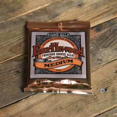 Ernie Ball P02144 Earthwood Medium Phosphor Bronze Acoustic Guitar Strings 13-56 image 1