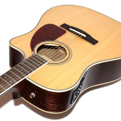 Fender CD220SCE Exotics Ash Burl Acoustic-Electric Guitar | Reverb