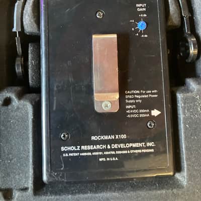 Scholz Research and Development Rockman X100 w/ box, headphones and manual 1980s - Black image 2