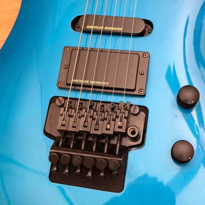 American Showster Savant III Early-90s - Floyd Rose - Candy Blue image 5