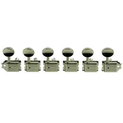 Kluson 6 In Line Deluxe Series Tuning Machines NICKEL KD-6B-NMNL NO LINE image 1