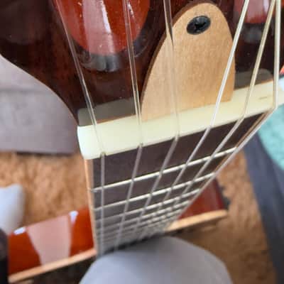 Ortega TourPlayer Series Nylon String Acoustic-Electric Guitar - RTPDLX-FMA-L, Left-handed, Flamed Mapled Blue image 9