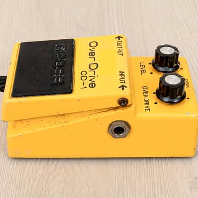 1980 Boss OD-1 Overdrive Long Dash Vintage Effects Pedal, Black Label Japan 4558D image 5
