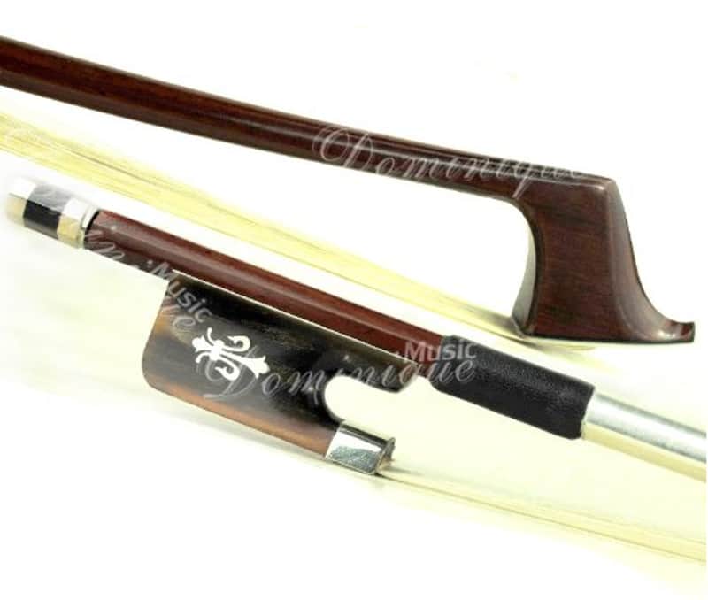 D Z Strad Cello Bow - Model 525 - Brazilwood Bow with Ox Horn Frog and Fleur-de-lis Inlay image 1