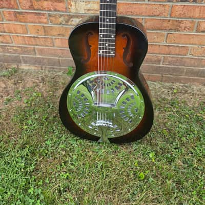 2008 Gibson Made Squareneck Dobro Model F-60 Sunburst With Original Case image 2