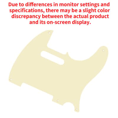 Vintage Original '51–'59 5-Hole Tele Pickguard 1.5mm/0.059inch Thickness Straight Edge 1 Ply Tele Scratch Plate for USA/Mexican Vintage Style Fender Tele Telecaster JT/HB-19 Cream image 5