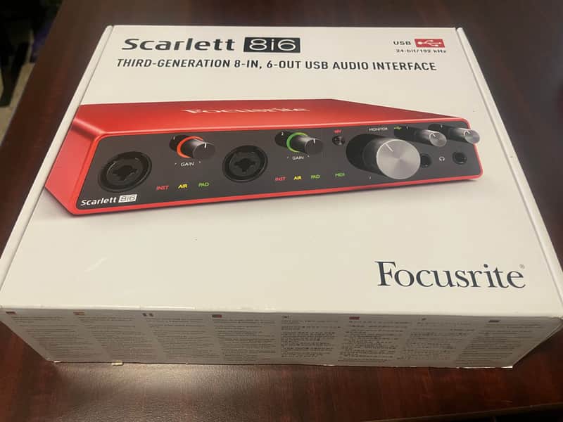 Focusrite Scarlett 8i6 3rd Gen USB Audio Interface 2019 - Present - Red / Black image 1