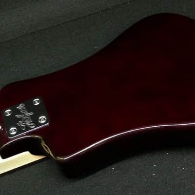 Hofner HCT-SH-RB Shorty Travel Electric Guitar Root Beer Metallic  with Gig Bag image 4