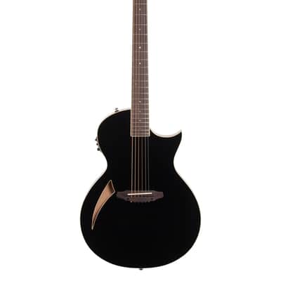 ESP LTD TL-6 Thinline Acoustic Electric Guitar Black image 2