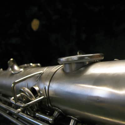 Rare Buescher True Tone "Stritch" Straight Alto Saxophone 1926 Silver Plated image 13