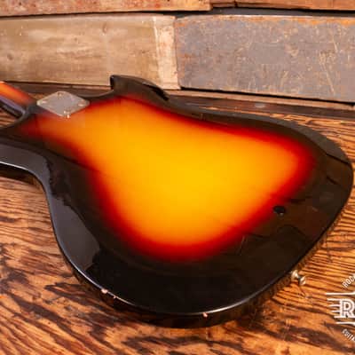 Rare Hagstrom H2B 1960's Left HandedSunburst image 8