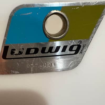 Ludwig 8x12" Vistalite Tom - Solid White, REPAIRED image 9