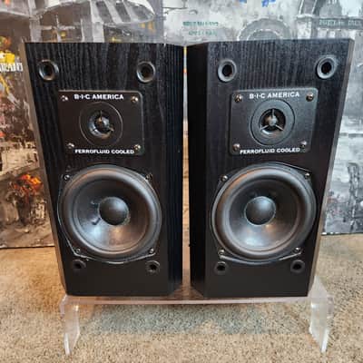 Bic Ventura BIC America DV52si bookshelf speakers 90s - Black image 3