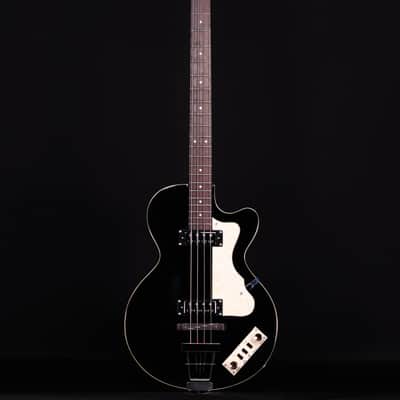 Hofner Ignition PRO Club 4-String Bass, Transparent Black, Teacup knobs image 5