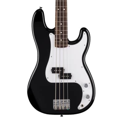 Fender Standard Precision Bass Guitar - Black w/Laurel FB image 1