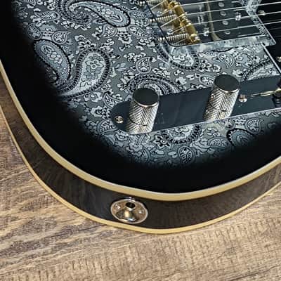 MyDream Partcaster Custom Built - Thinline Black Paisley Charlie Christian image 7