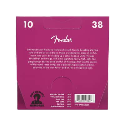 Fender Hendrix Voodoo Child Ball End Nickel 10-38 image 2