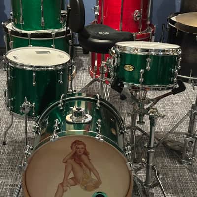 TRS Custom Drums BOP Kit in Green Sparkle Lacquer image 4