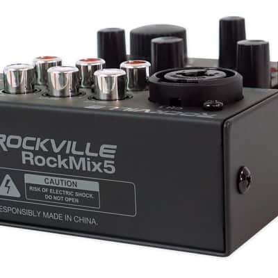 Rockville RockMix 5 Ch Mixer w/USB Interface, Bluetooth, Echo, EQ+AKG Headphones image 7