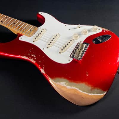 Fender Custom Shop 1958 Stratocaster, Heavy Relic-Faded Aged Candy Apple Red image 4