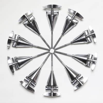 (10) Slingerland Bass Drum Tension Rods & Claws, Original Washers, NEAR MINT CONDITION - 1960's-70's / INSPECTED & TESTED image 4