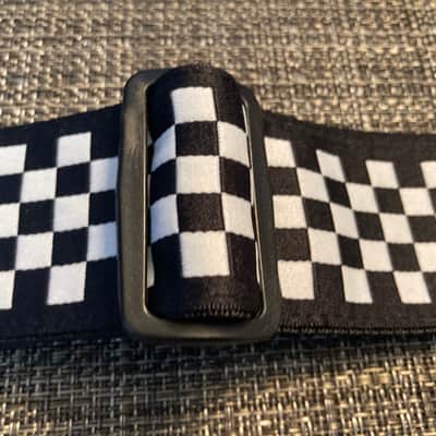 Ernie Ball Jacquard Premium Guitar/Bass Strap - Black & White Checkered image 4