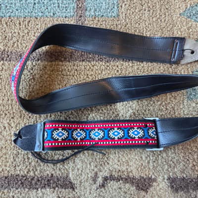 Vintage 1960's Ace Guitar Strap! Red, White, and Blue Pattern w/ Metal Buckle! Rare, Original Case Candy! image 5