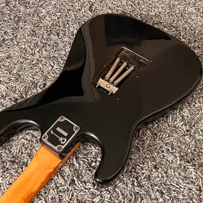 1987 MIJ Charvel by Jackson Model 1A SSS Maple Fretboard Gloss Black image 3