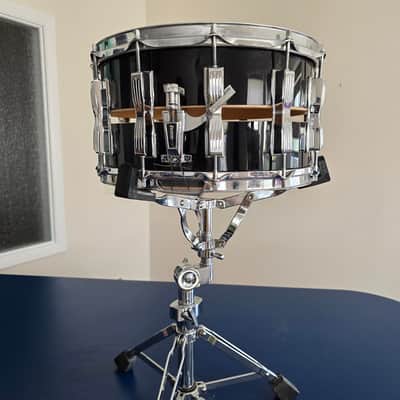 Ludwig Coliseum Slotted Snare 12 Lug 1980 - Black image 4