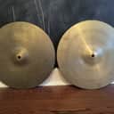 Vintage 1960s A Avedis Zildjian 14" New Beat Hi-hat Cymbals 885g 1180g