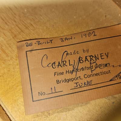 🎶  FOR SALE: RARE 1975 CARL BARNEY HAND-CARVED 17" ARCHTOP 🎶 image 20