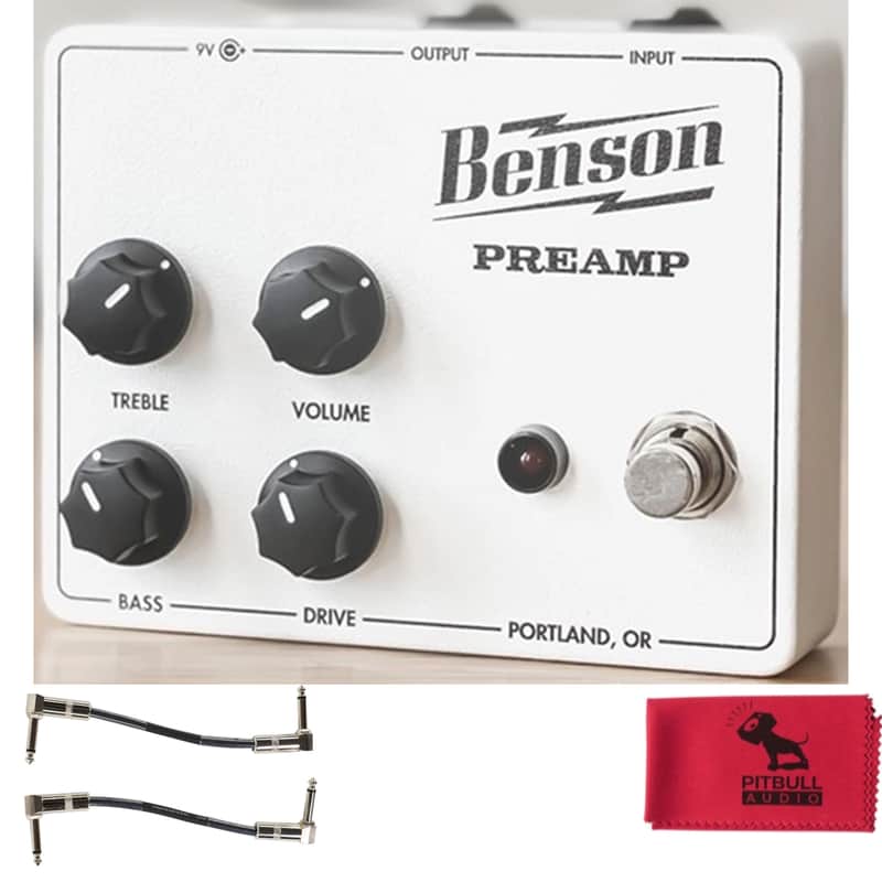 Benson Amps Preamp Chimera Guitar Effects Pedal, Tuxedo w/ Patch Cables & Cloth image 1
