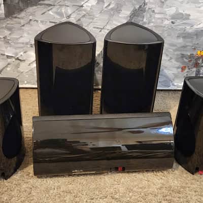 Polk Polk Audio RM 7- 3 speakers RM-8-2 speakers 90s  - Piano black image 6