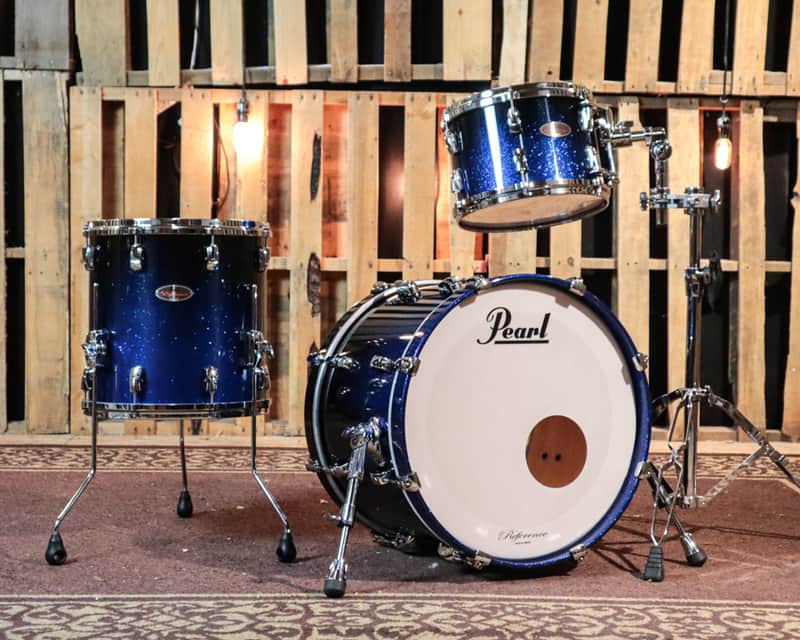 Pearl Reference Ultra Blue Fade Lacquer Drum Set - 20x14, 12x8, 14x14 image 1